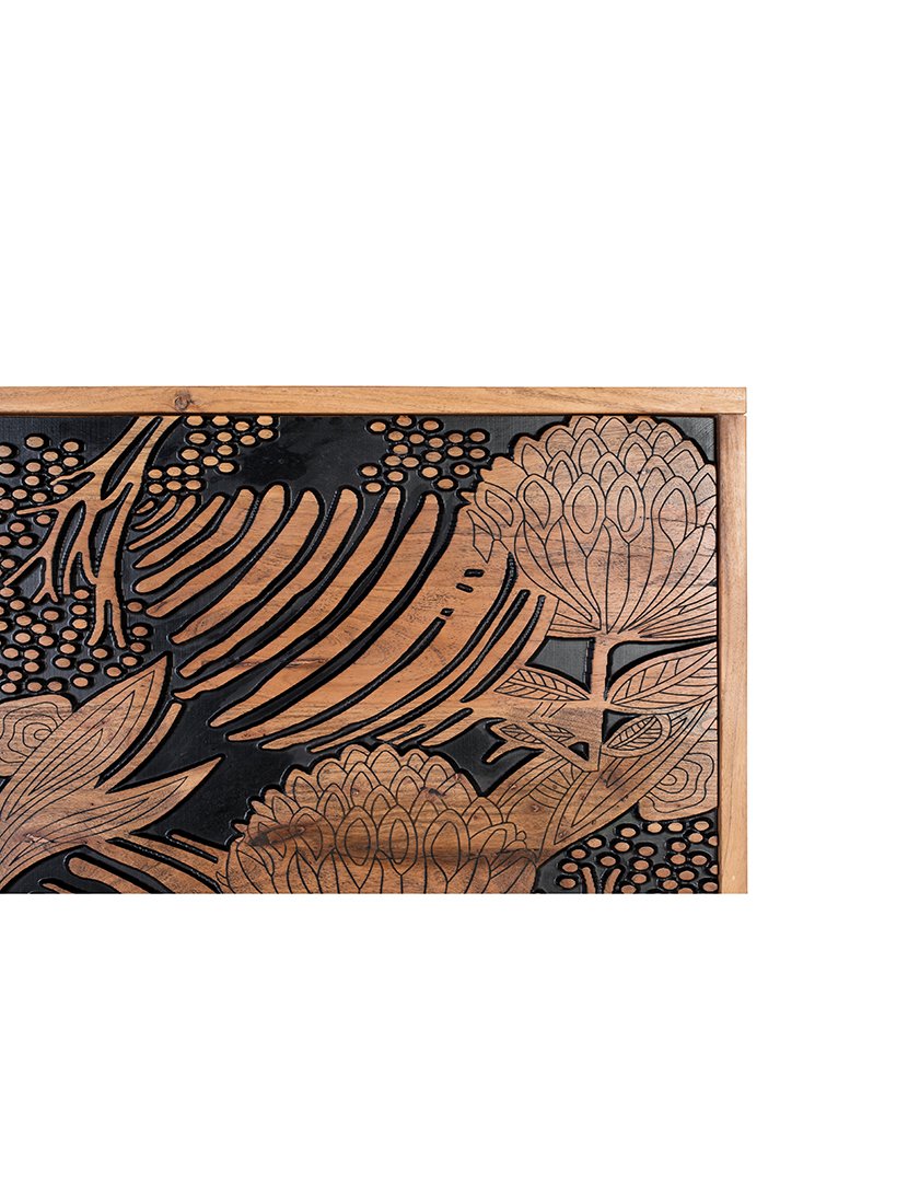 Cabeceira de Cama 1508 Castanho e Preto