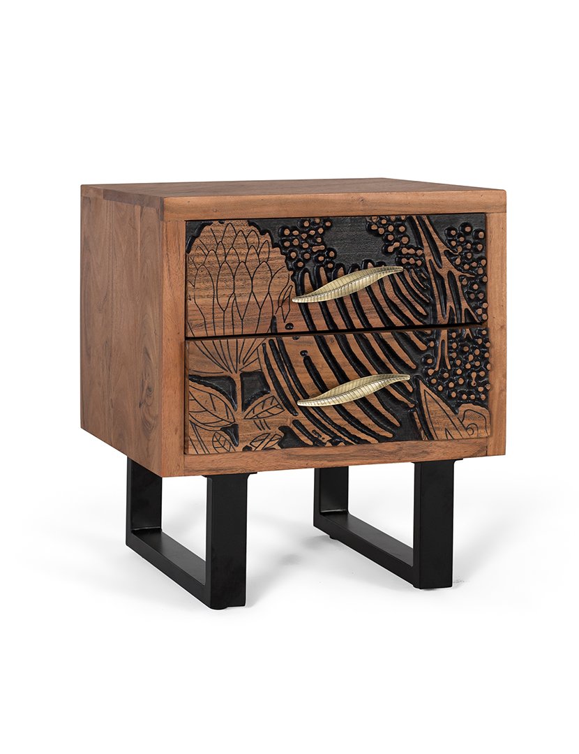 Mesa de Cabeceira 1509 Castanho e Preto