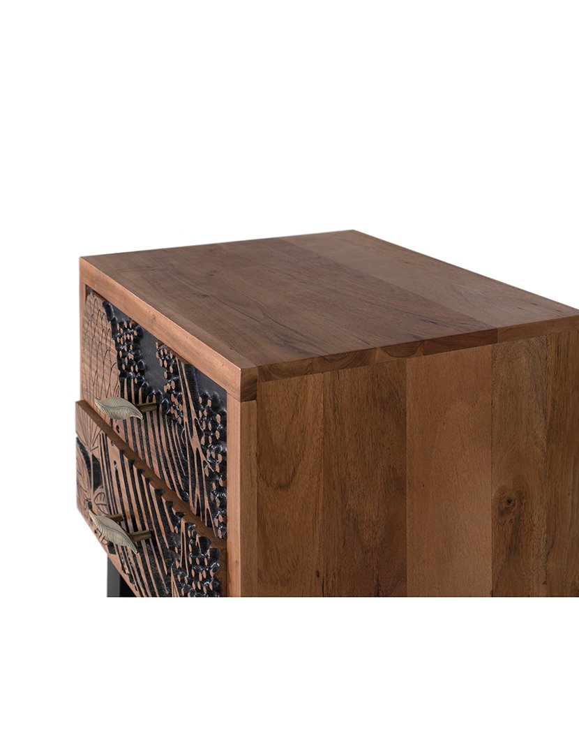 Mesa de Cabeceira 1509 Castanho e Preto