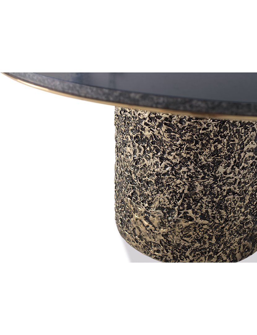 Mesa 1634 Cinzento e Dourado