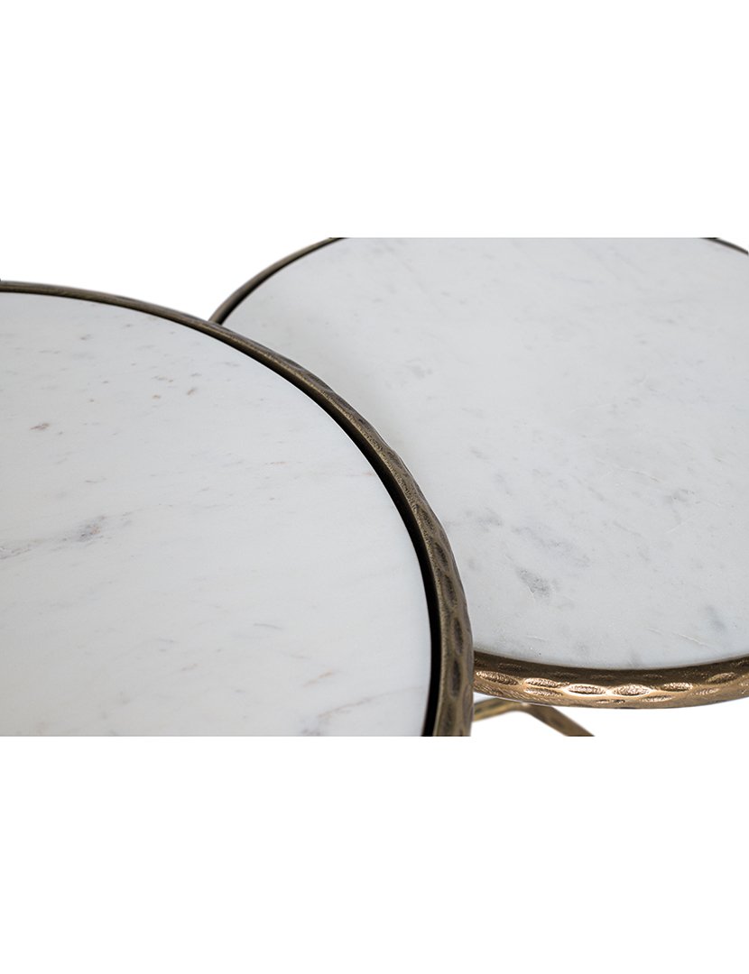 Mesa 1707 Dourado e Branco