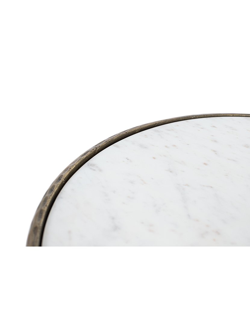 Mesa 1707 Dourado e Branco