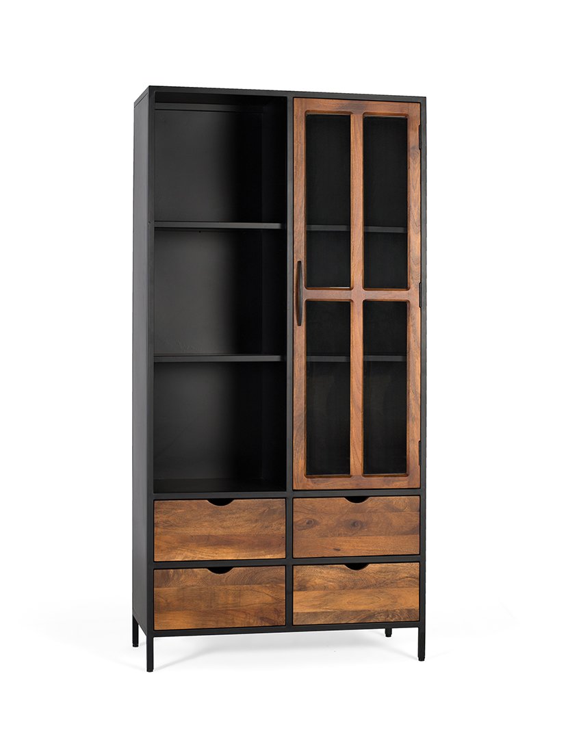 Vitrina 1809 Nogueira e Preto