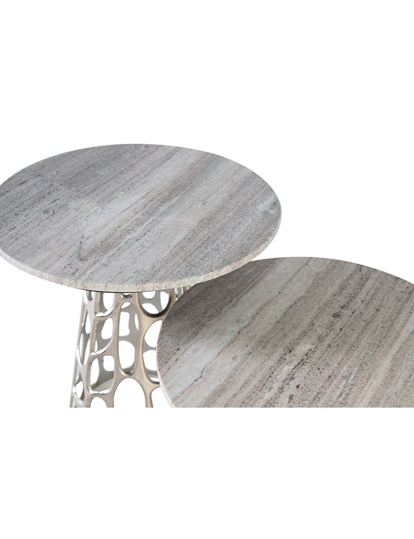 Mesa 1863 Cinzento e Prateado