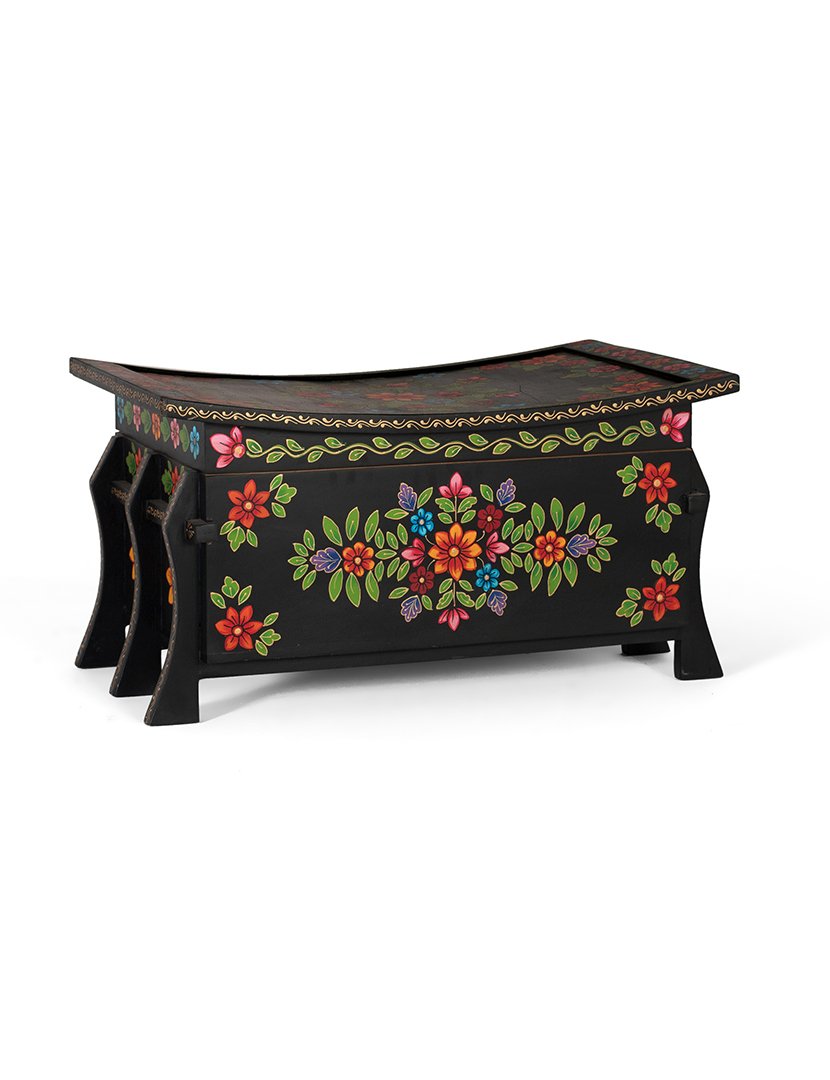 Baú 1892 Preto e Multicolorido