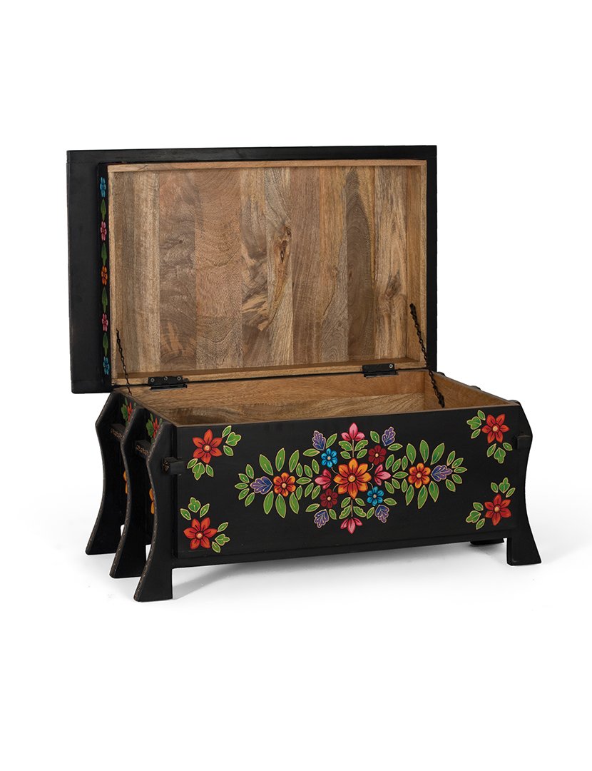 Baú 1892 Preto e Multicolorido