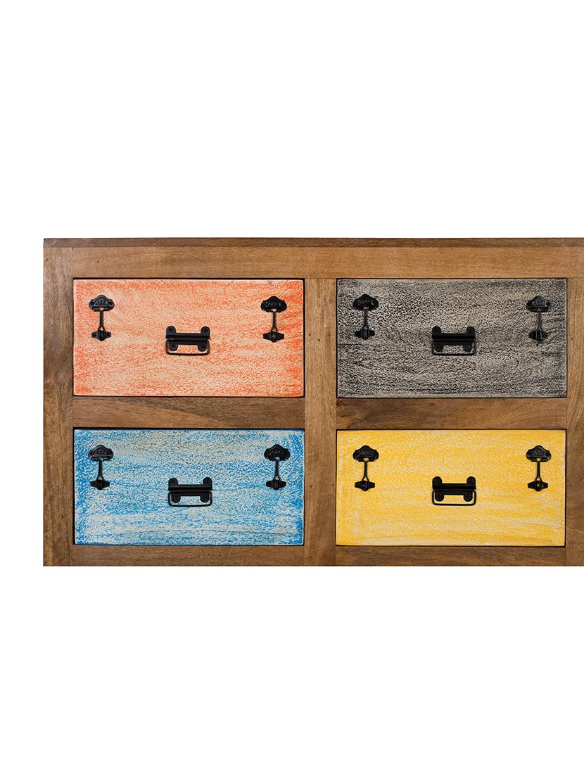 Aparador Vajillero 1902 Castanho e Multicolorido