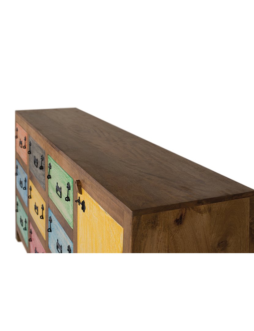 Aparador Vajillero 1902 Castanho e Multicolorido