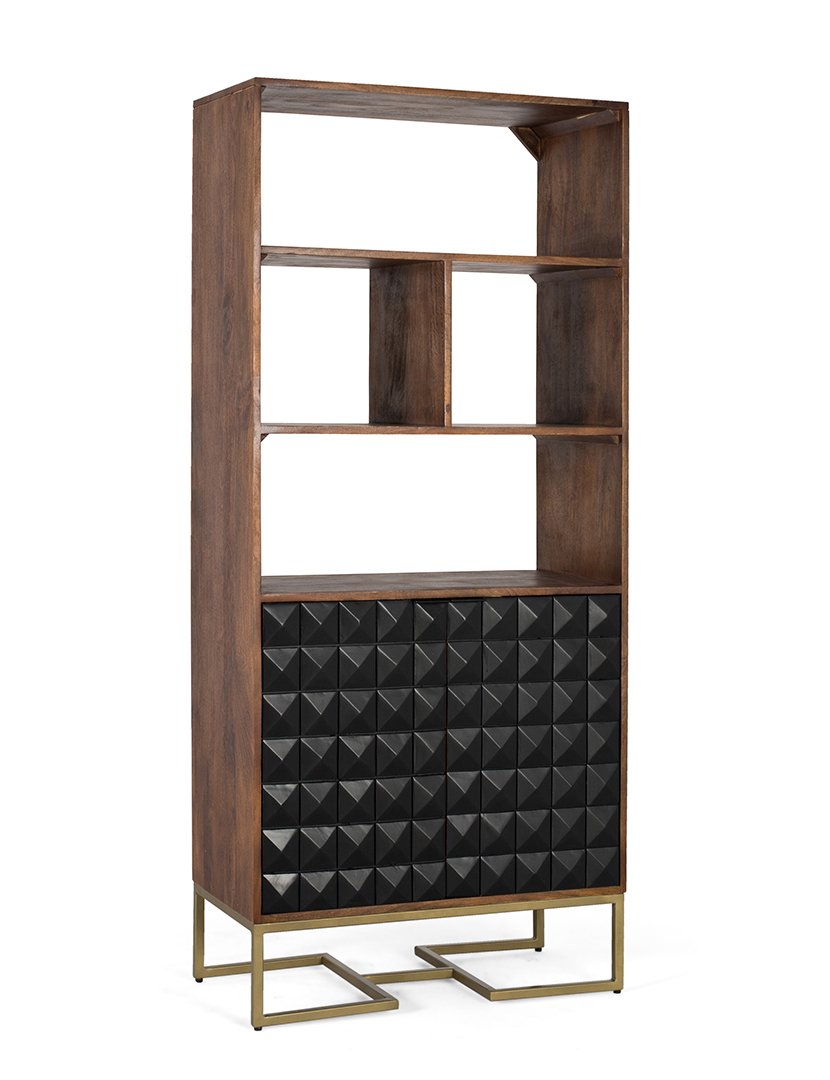 Estante Livraria 1971 Castanho e Preto