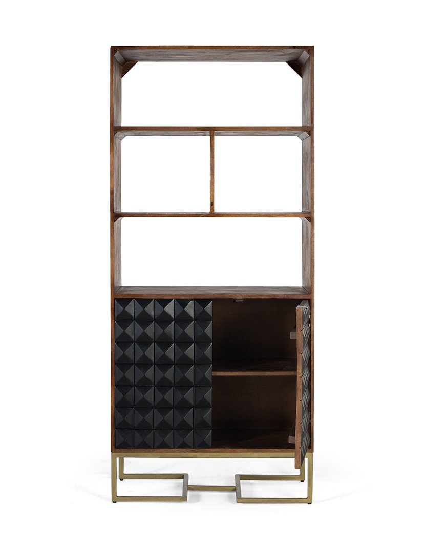 Estante Livraria 1971 Castanho e Preto