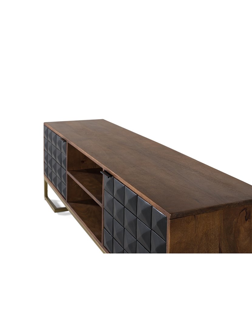 Móvel de TV - Audio 1976 Castanho e Preto