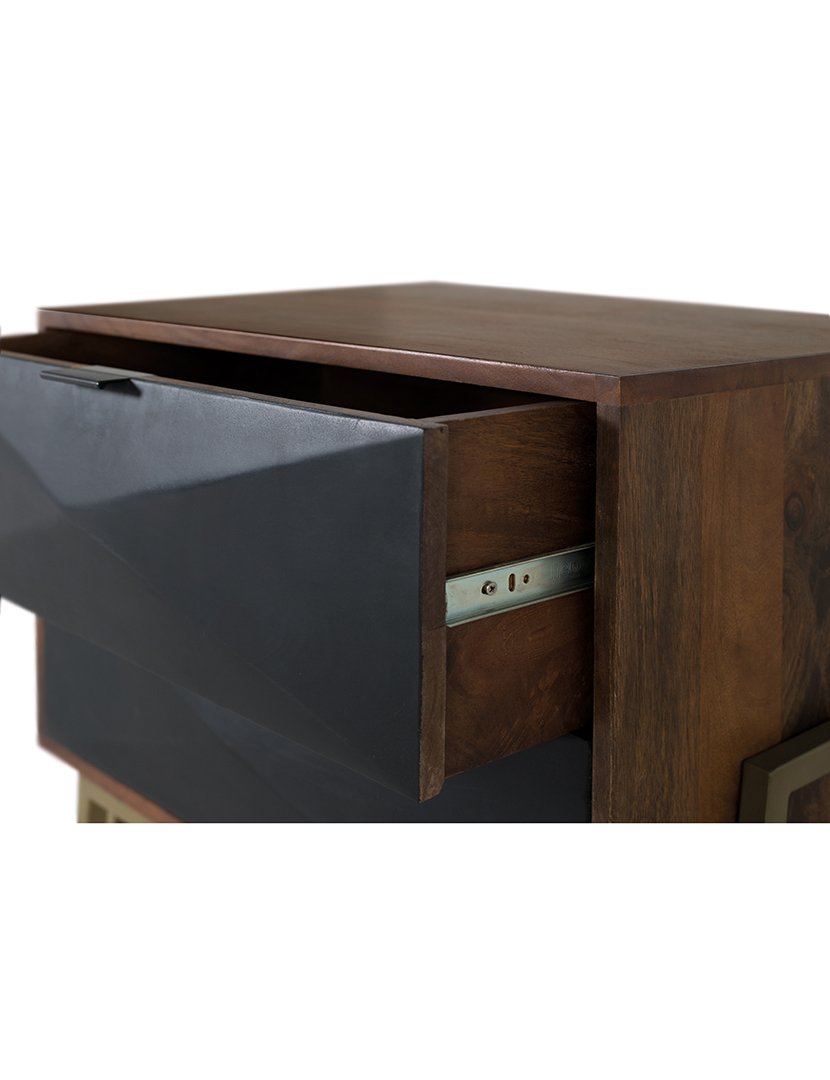 Mesa de Cabeceira 1980 Castanho e Preto