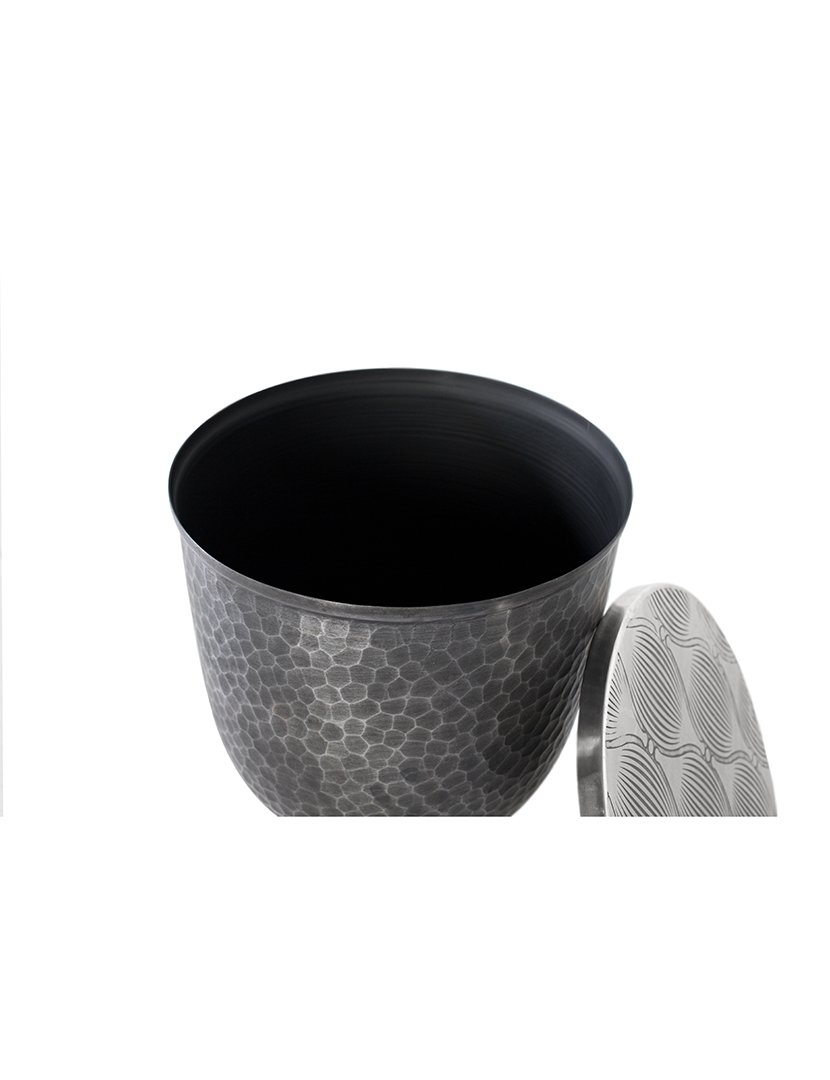 Mesa 2166 Cinzento Escuro e Prateado