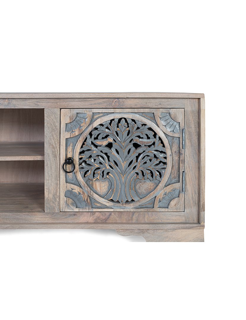 Móvel de TV - Audio 2179 Castanho e Azul