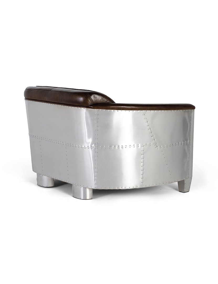 Sofá 2213 Castanho e Prateado