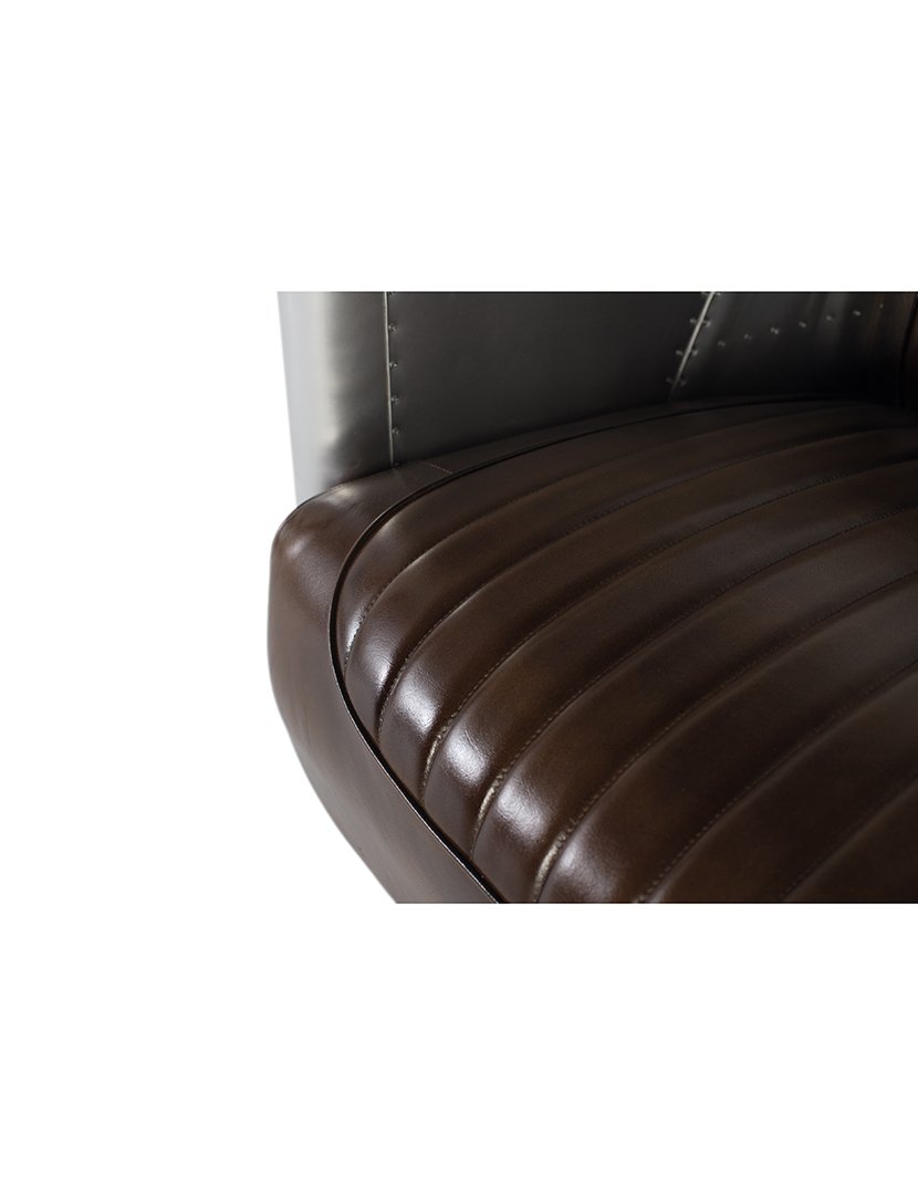 Sofá 2213 Castanho e Prateado