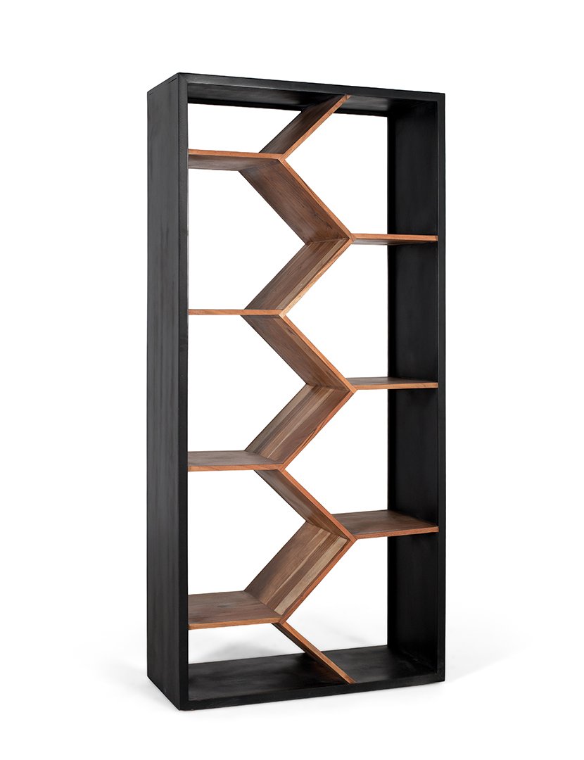 Estante Livraria 2234 Madeira Nogal e Castanho