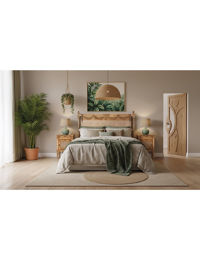 Mesa de Cabeceira 2316 Castanho (Acabamento Rústico)