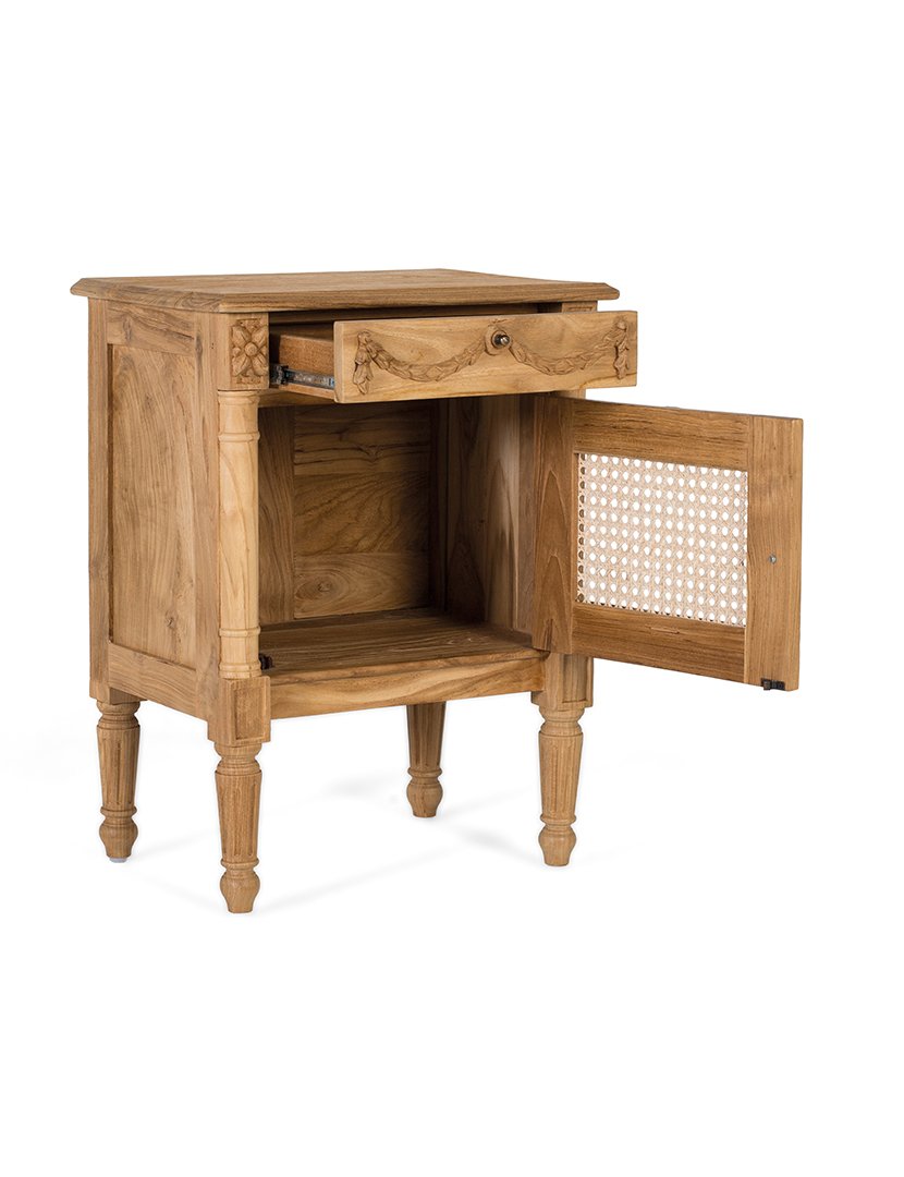 Mesa de Cabeceira 2316 Castanho (Acabamento Rústico)