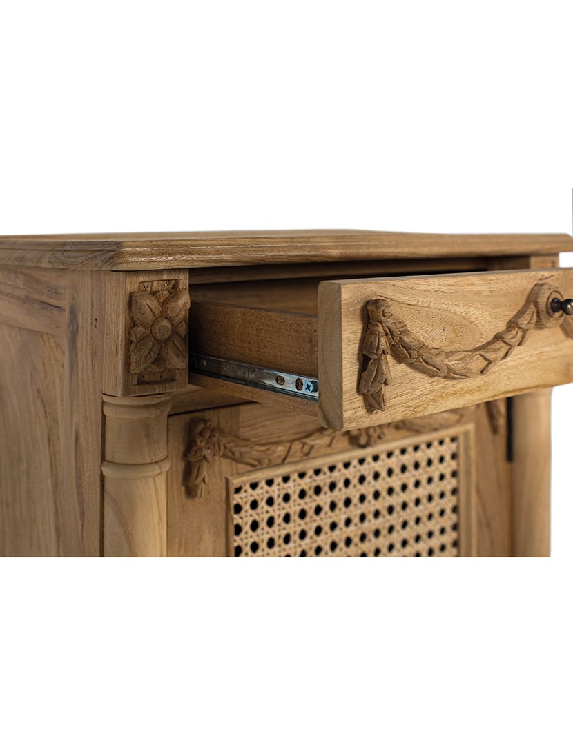 Mesa de Cabeceira 2316 Castanho (Acabamento Rústico)