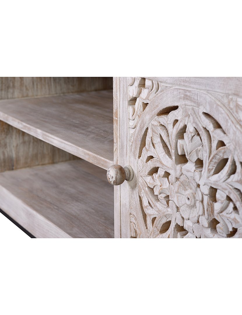 Móvel de TV - Audio 6899  Branco e Cinzento