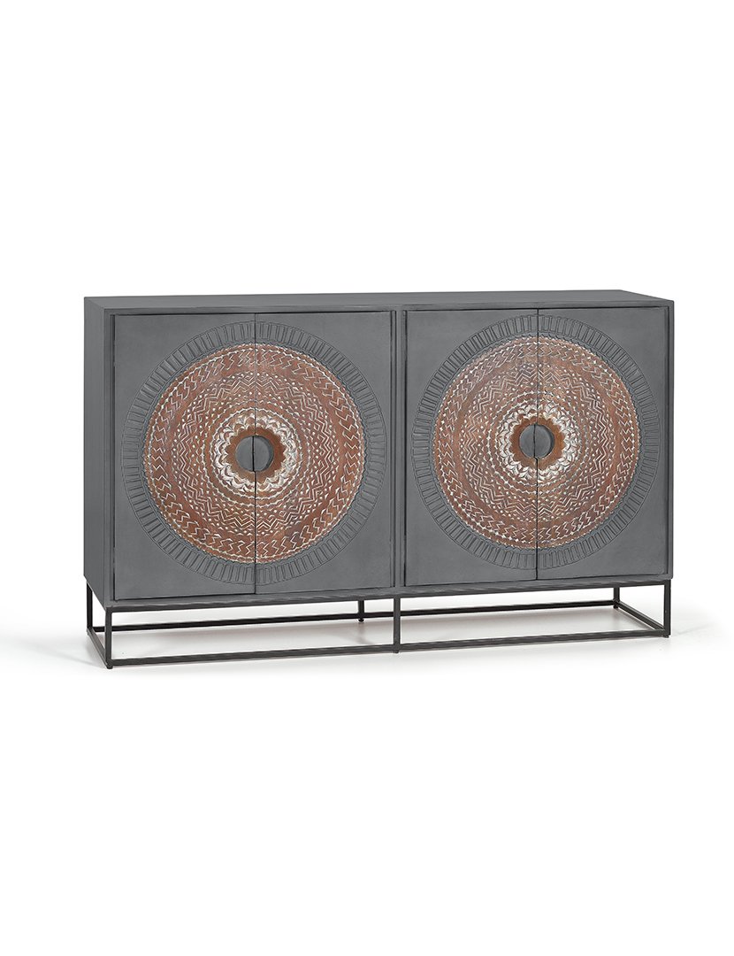 Aparador 6986 Cinzento e Castanho