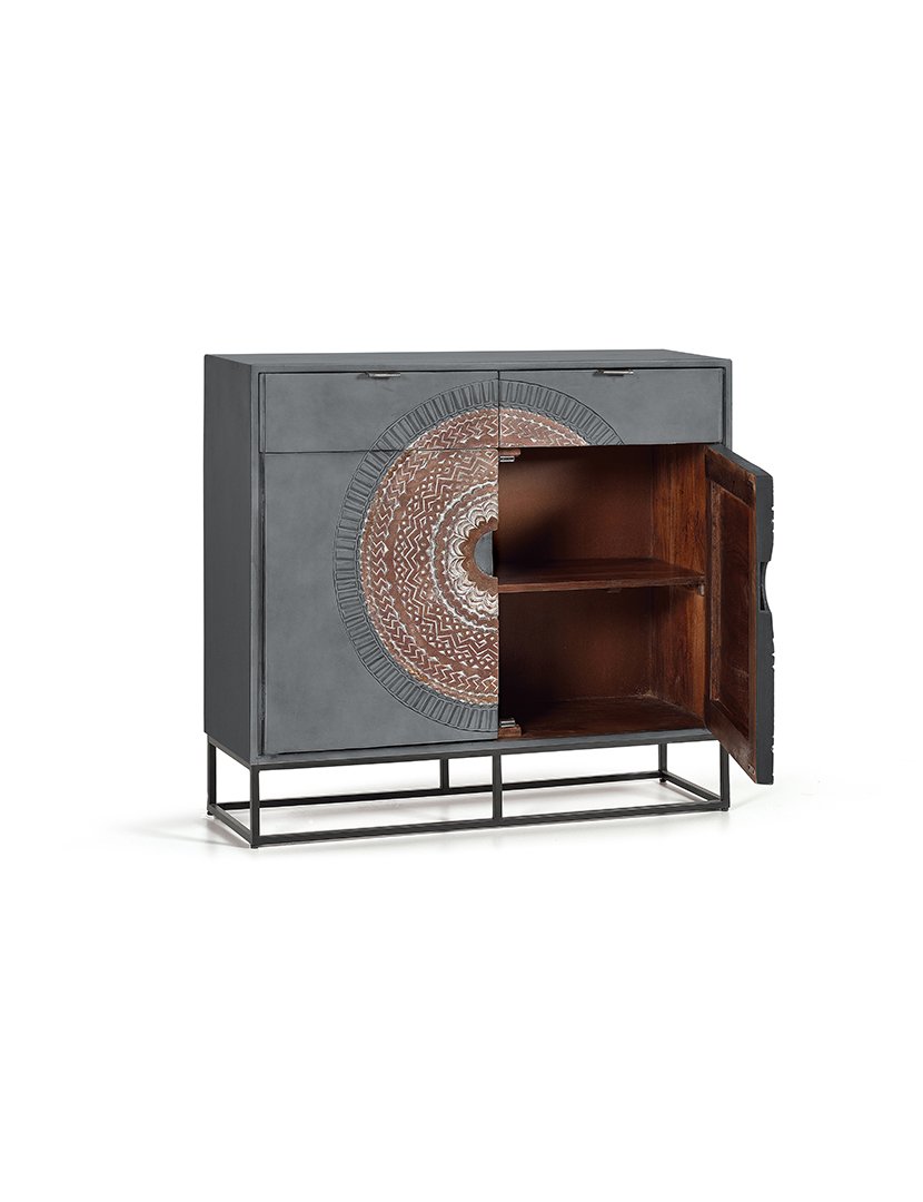 Cómoda 6990 Cinzento e Castanho