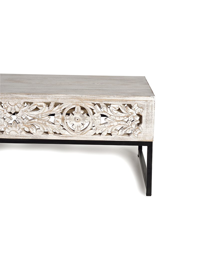 Mesa de Centro 6198 Branco e Preto 