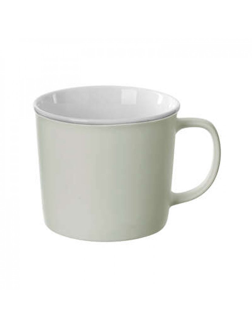 Caneca Nature em porcelana verde menta 38cl