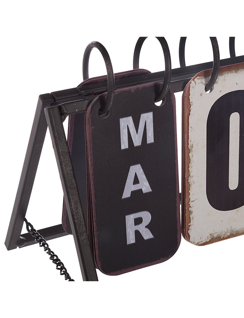 Calendário de metal