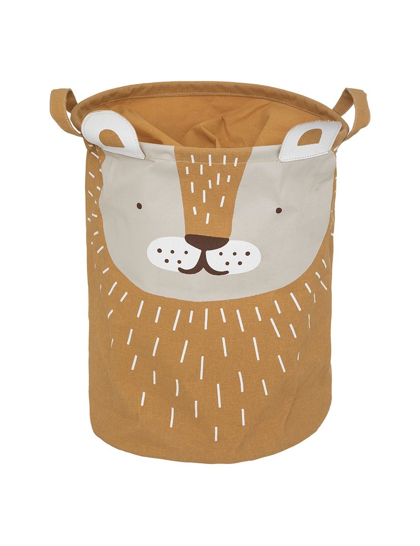 Cesto de armazenamento infantil de leão