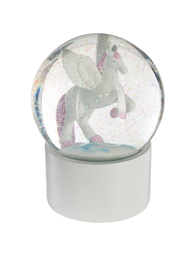 Globo de neve de unicórnio infantil