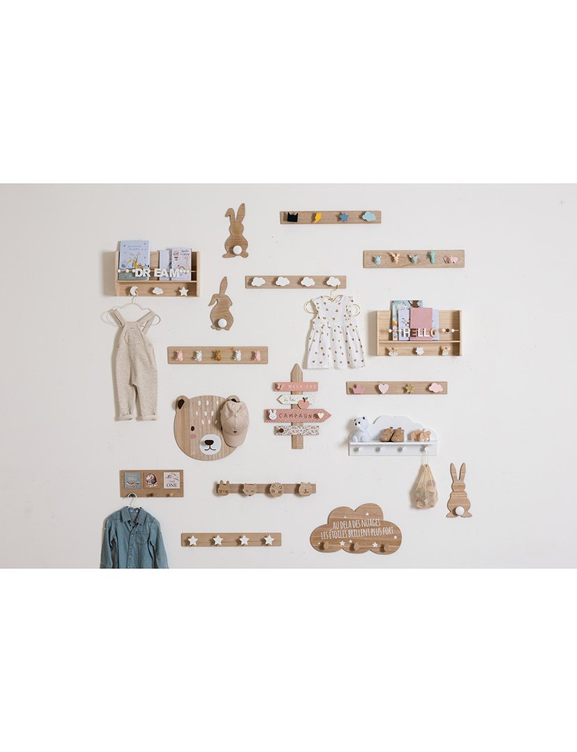 Bengaleiro infantil em formato de unicórnio 5 ganchos