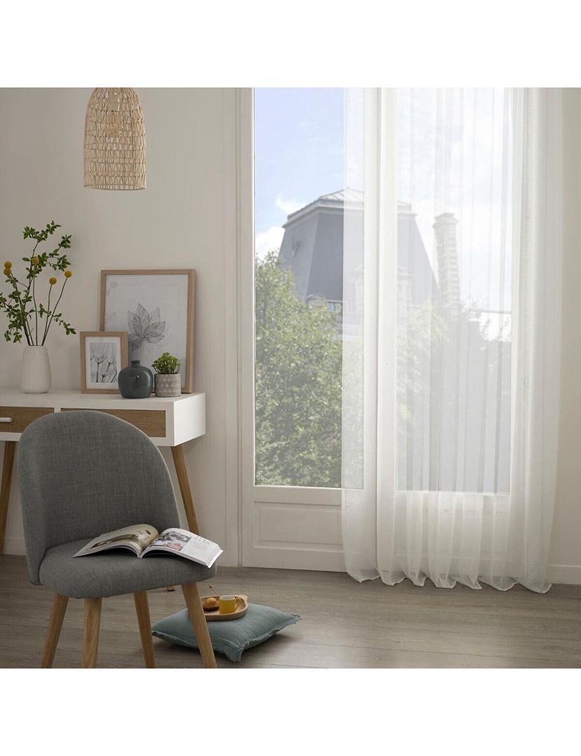 Cortina branca transparente "moly" 135x240
