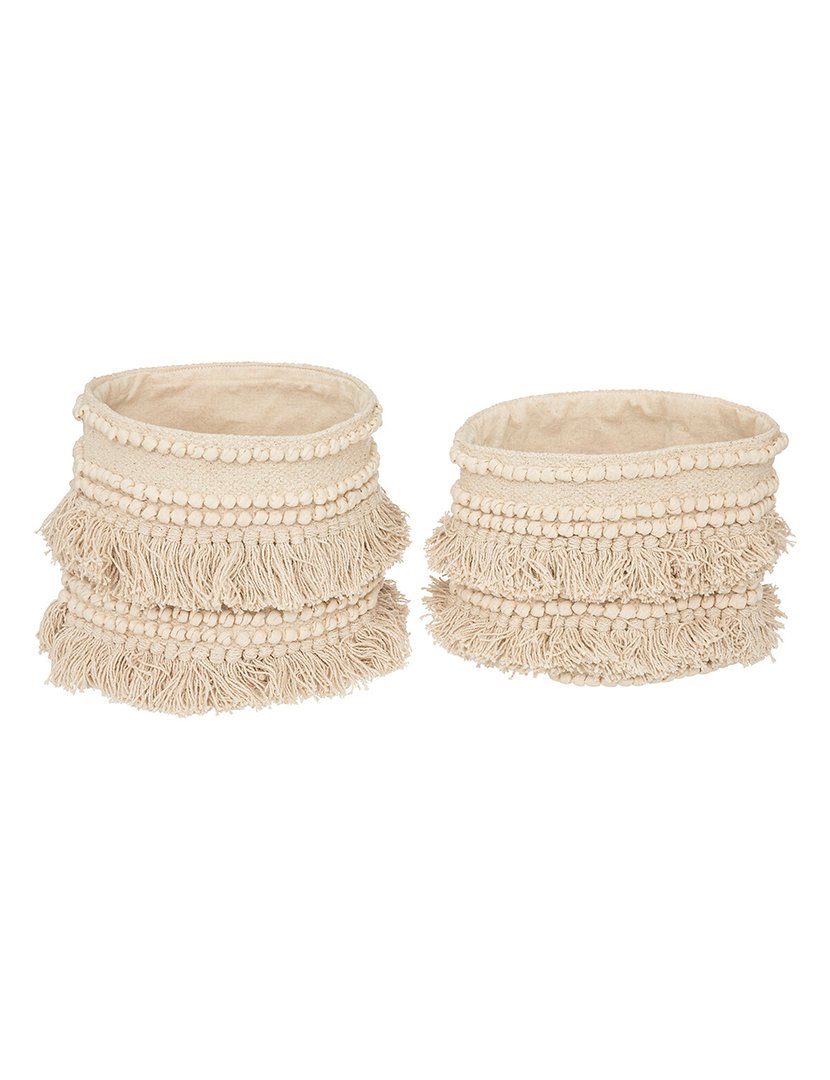 Conjunto de 2 cestos "vista para o mar" algodão reciclado