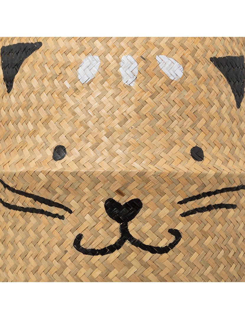 Cesta infantil "Pipo" com estampa de gato