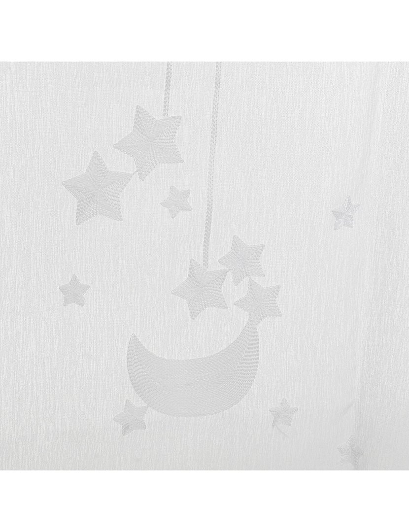 Embroidered Star White Curtain 140X240Cm