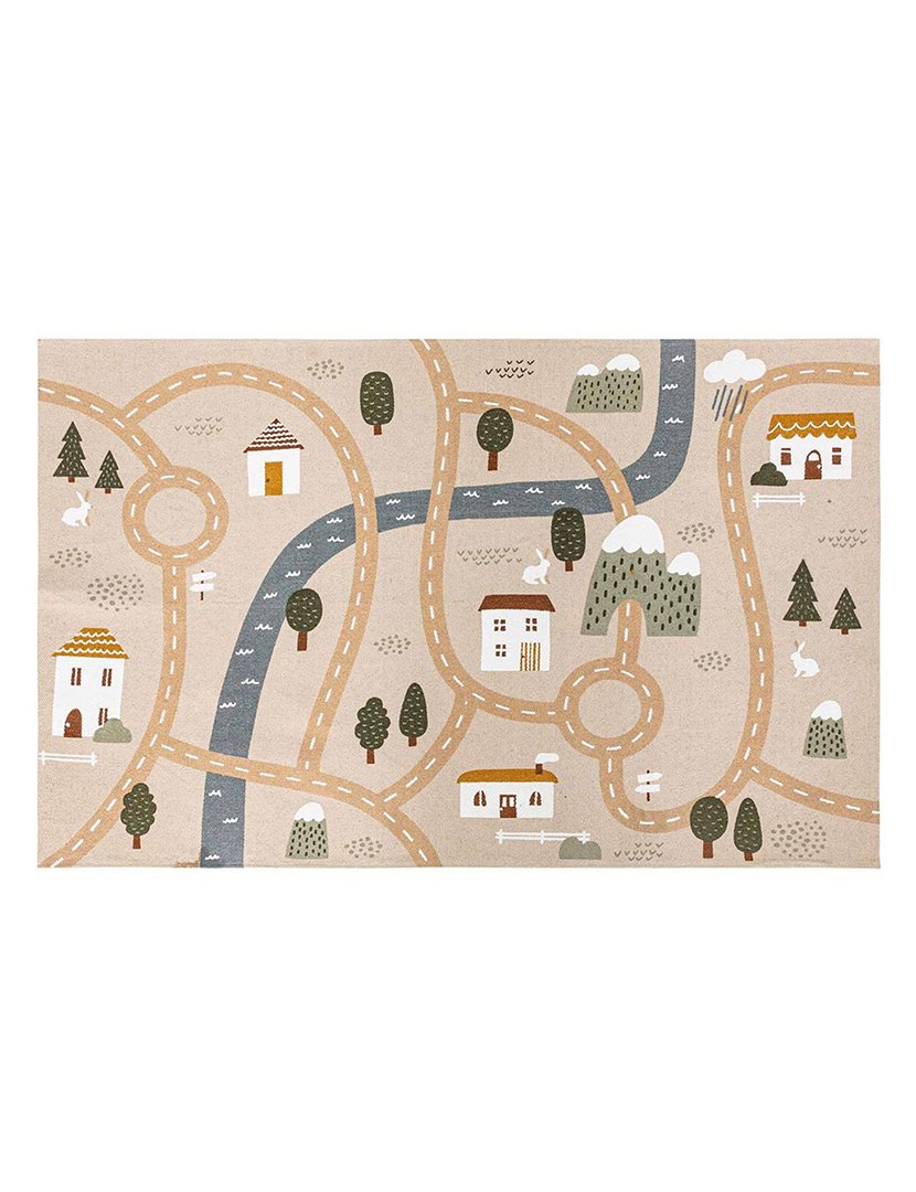 Tapete infantil de estrada juta 100x150cm