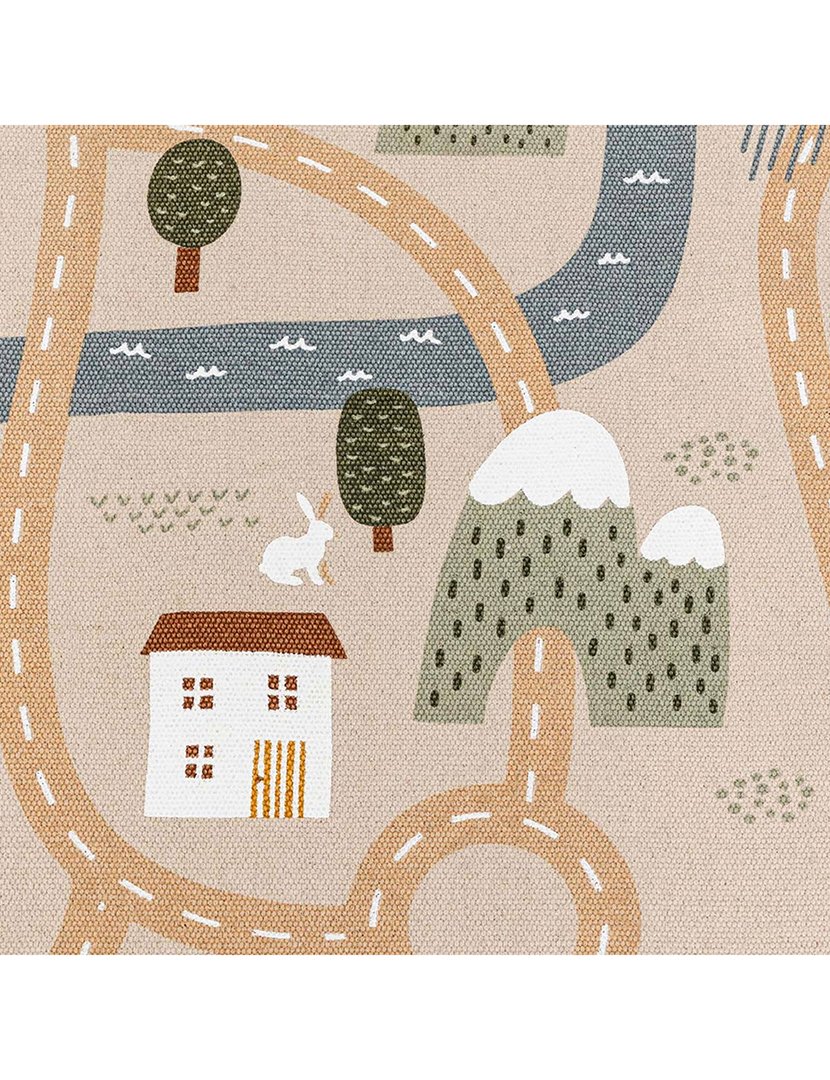 Tapete infantil de estrada juta 100x150cm