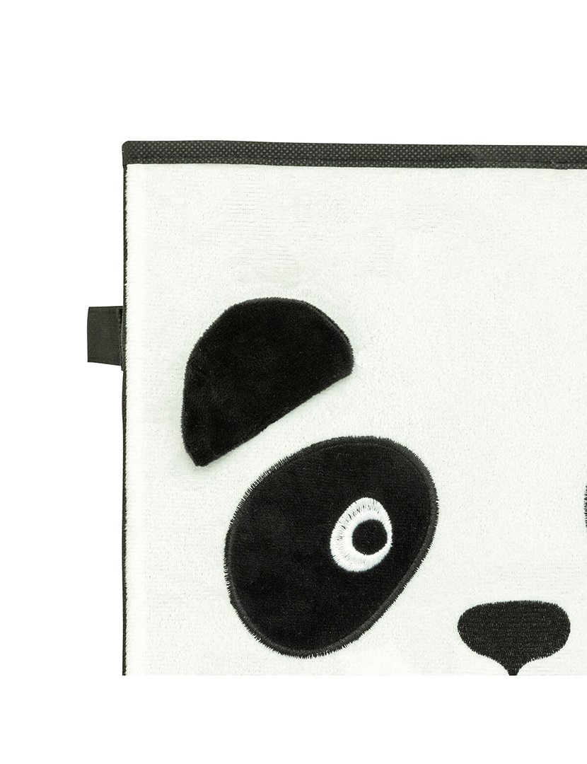 Caixa organizadora de veludo panda 29x29cm