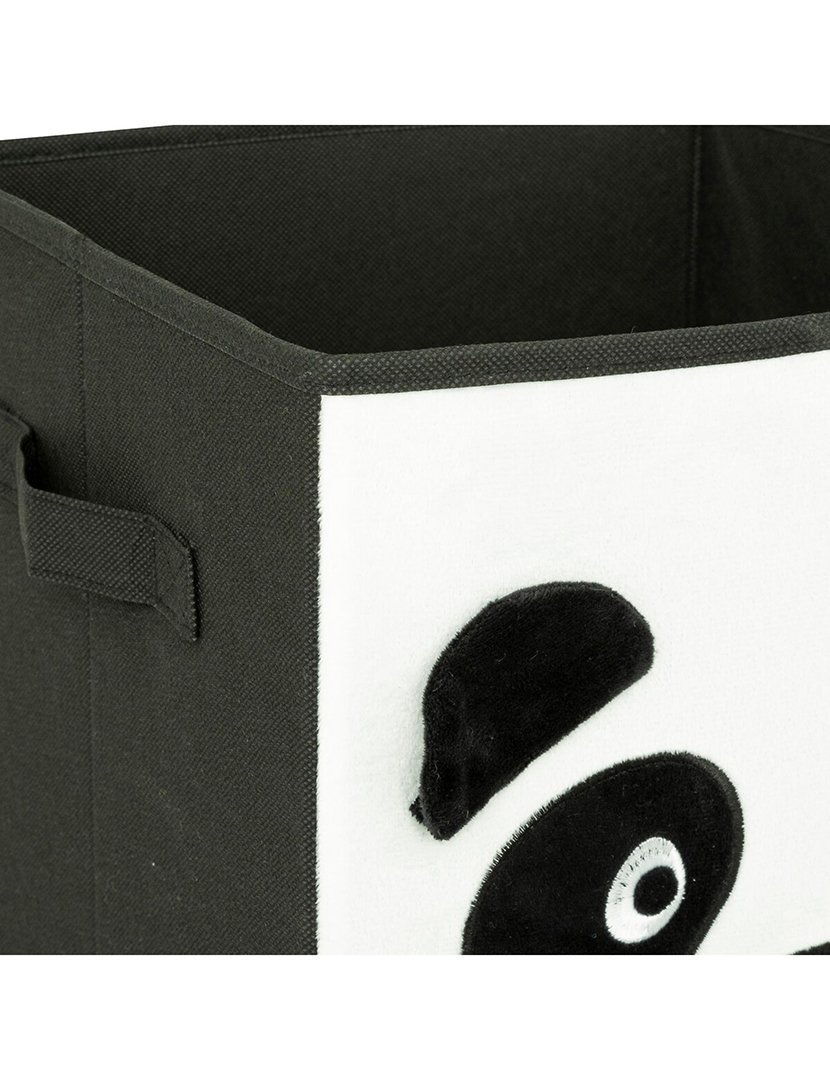 Caixa organizadora de veludo panda 29x29cm