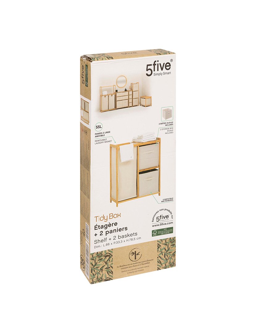 Estante + Cesto Roupa Tidy Box