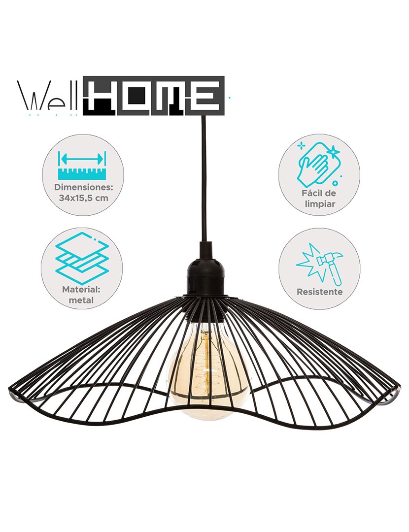 Candeeiro de teto metal