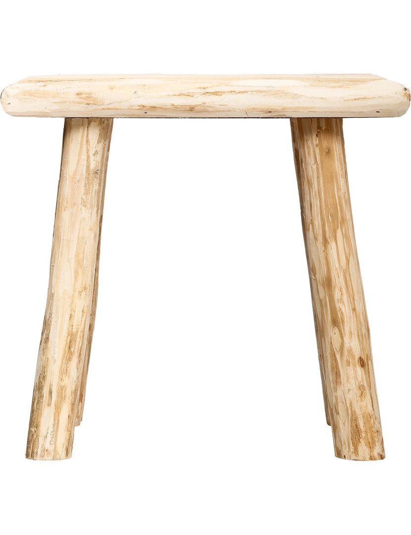 Banco em madeira de álamo bege 32cm