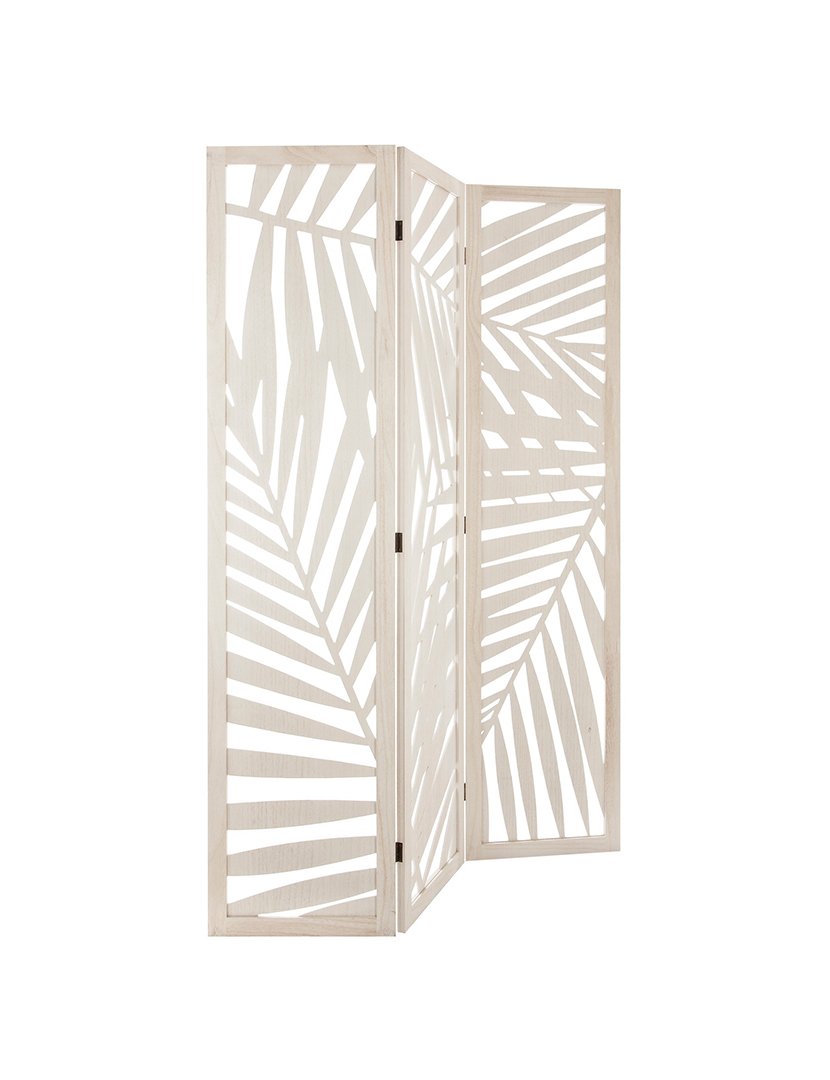 Biombo decorativo moderno de madeira 3 painéis 170cm
