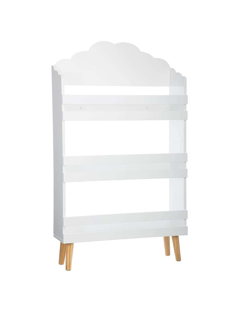 Estante de madeira 3 prateleiras branca 100cm