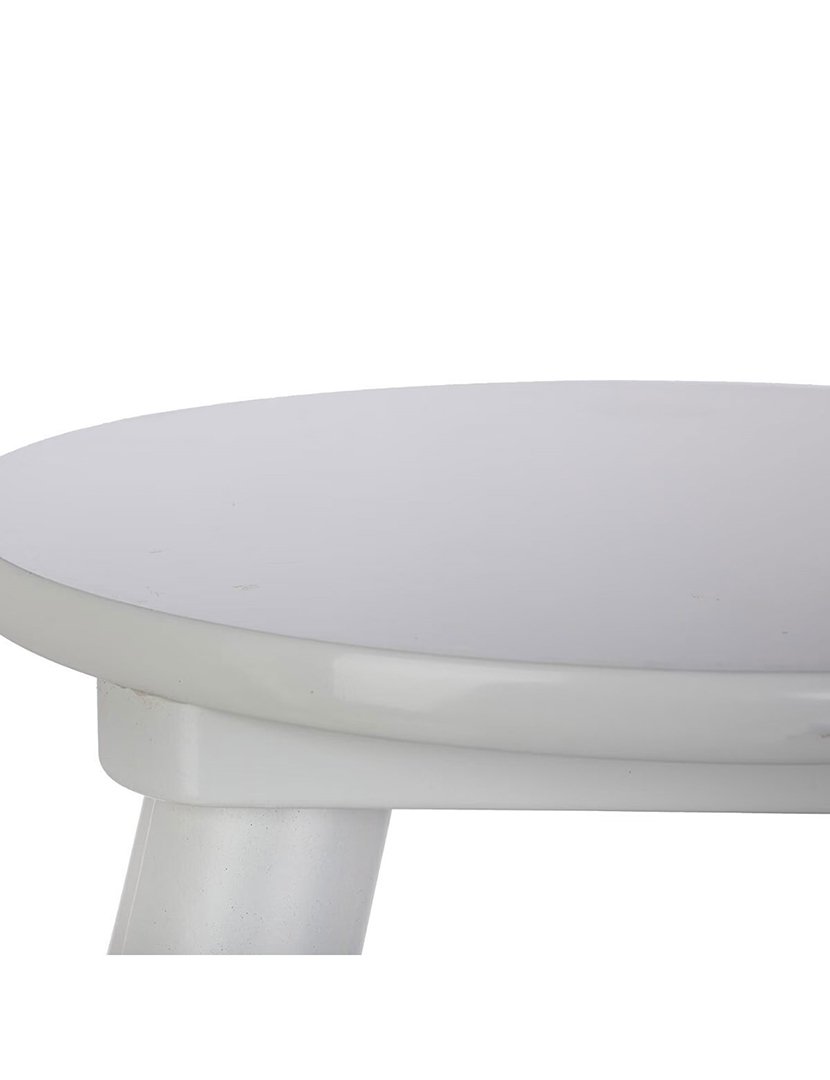 Banquinho infantil branco 26cm e 4 pés