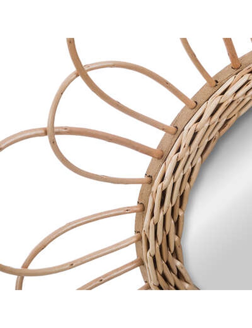 Espelho floral dourado