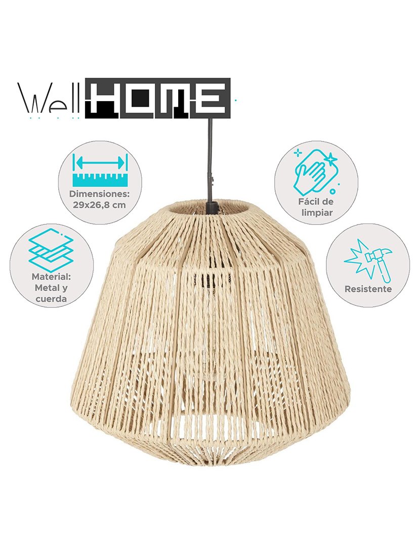 Candeeiro de teto rústico 