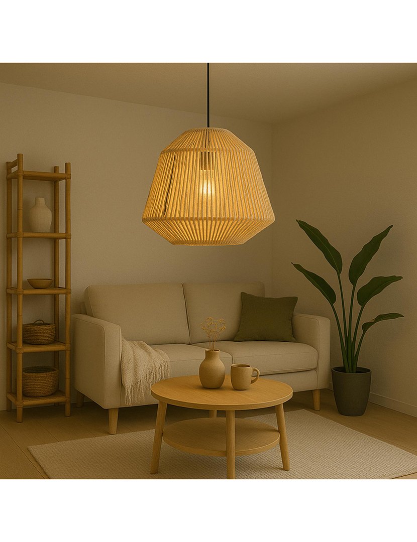 Candeeiro de teto rústico 